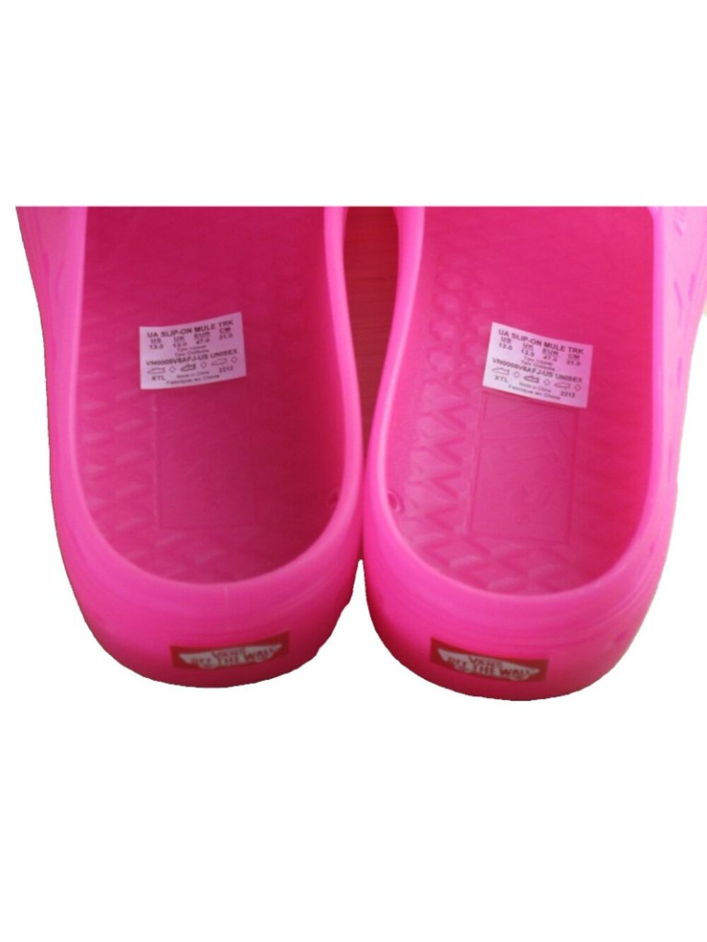 Vans Men's Slip On Mule Trek Hot Pink Rubber Water Shoes Size 13 NEW - Picture 5 of 7